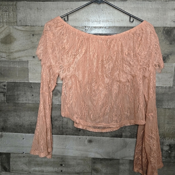 lace off the shoulder boho top - Picture 4 of 4